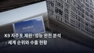 K9 자주포 제원·성능 완전 분석 – 세계 순위와 수출 현황