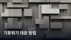 기후위기 대응 방법, 우리 생활 속 작은 실천부터 시작한다
