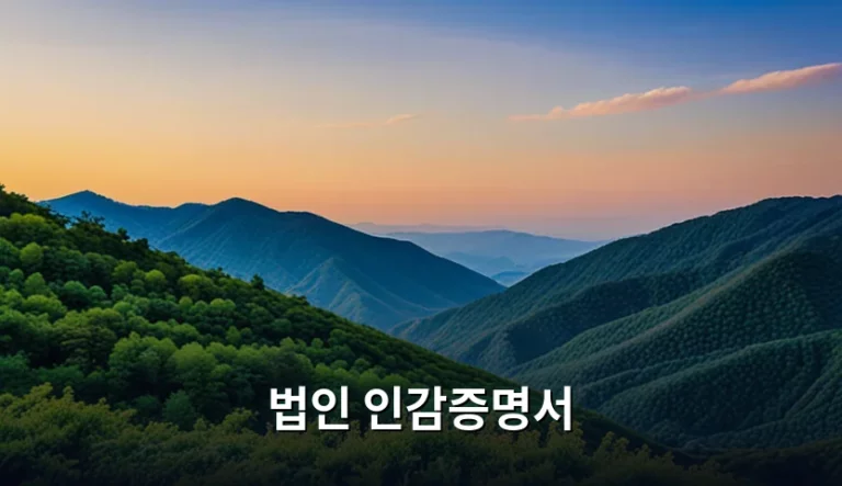 법인 인감증명서 발급 방법과 주의사항 가이드
