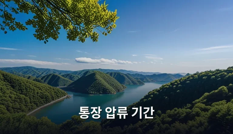 통장 압류 기간 및 해제 방법과 주의사항 정리